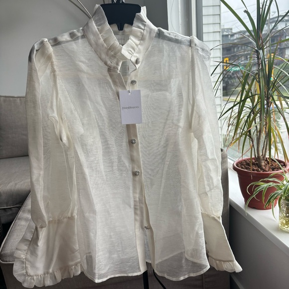Zimmermann Tops - Zimmermann silk/linen blouse size 0